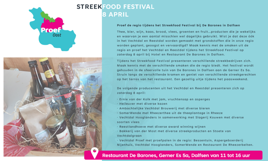 Zaterdag 8 april: Streekfood Festival 